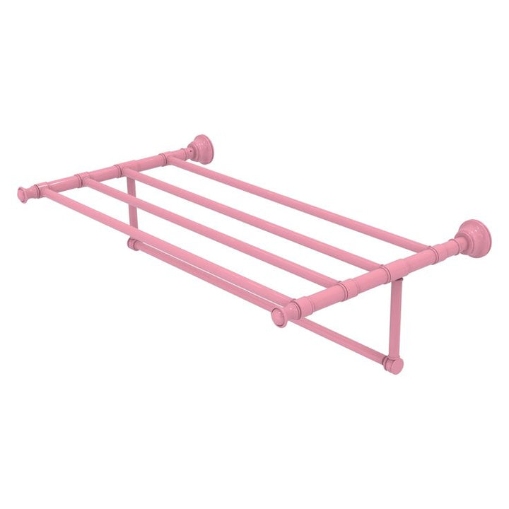 Allied Brass Carolina Collection 30-in Towel Shelf with Integrated Towel Bar in Satin Nickel
