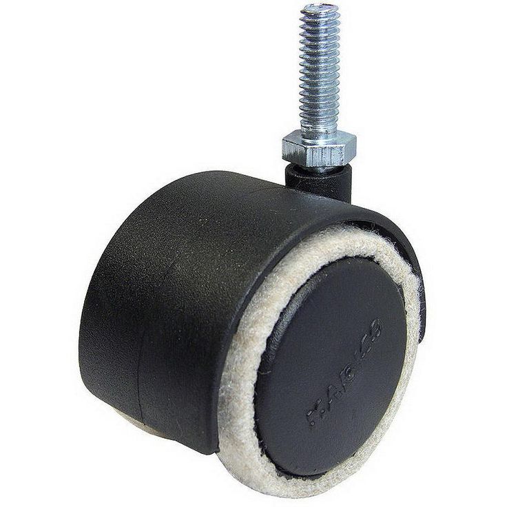 2 in. Beige and Black Caster with 75 lbs. Load Rating
