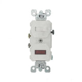 1/25W-125V Combination Switch with Neon Pilot Light, White - Super Arbor