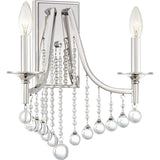 Queenship 2-Light Polished Nickel Wall Sconce