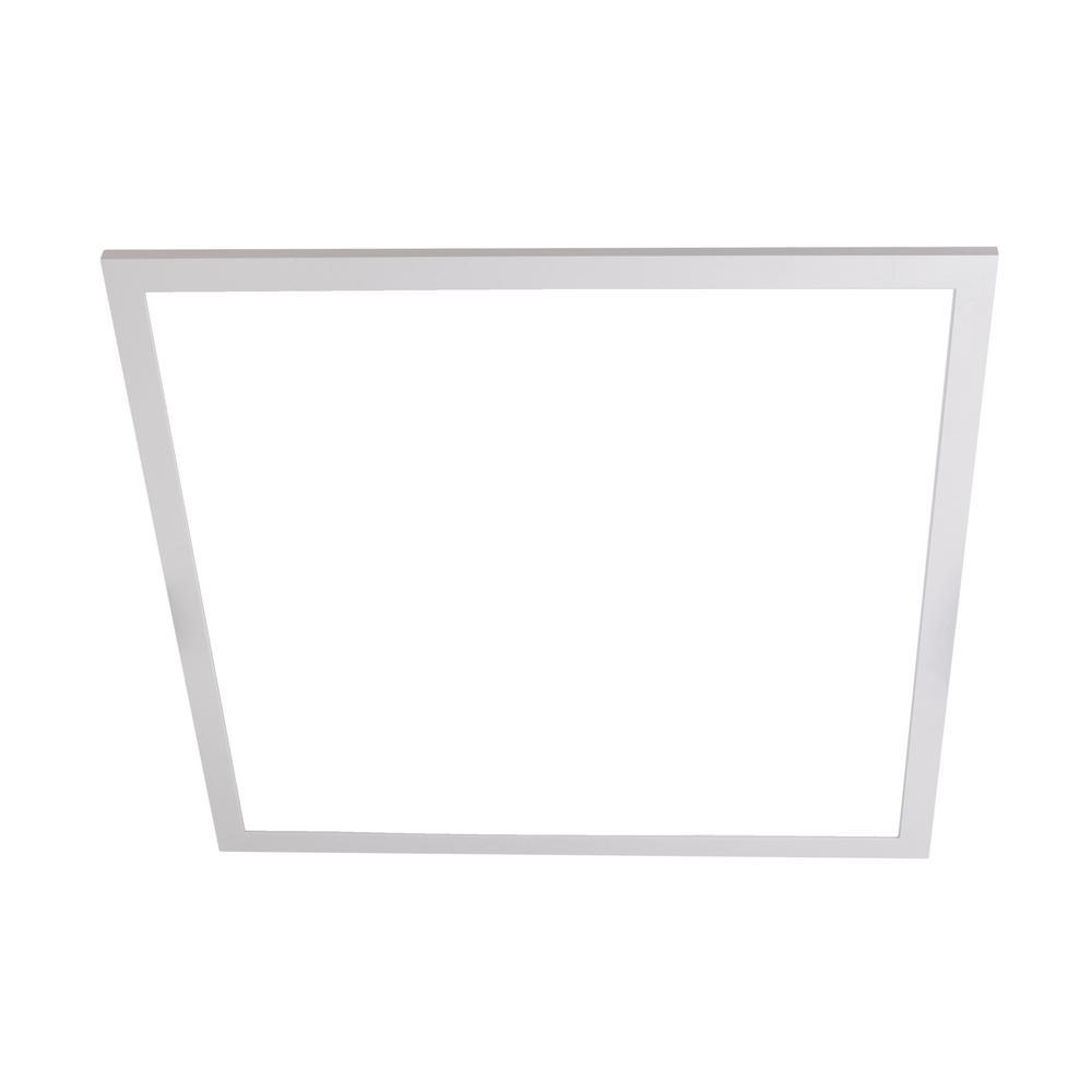 2 ft. x 2 ft. 28-Watt Powder Coated Flat Panel Integrated LED Troffer (4000K) - Super Arbor