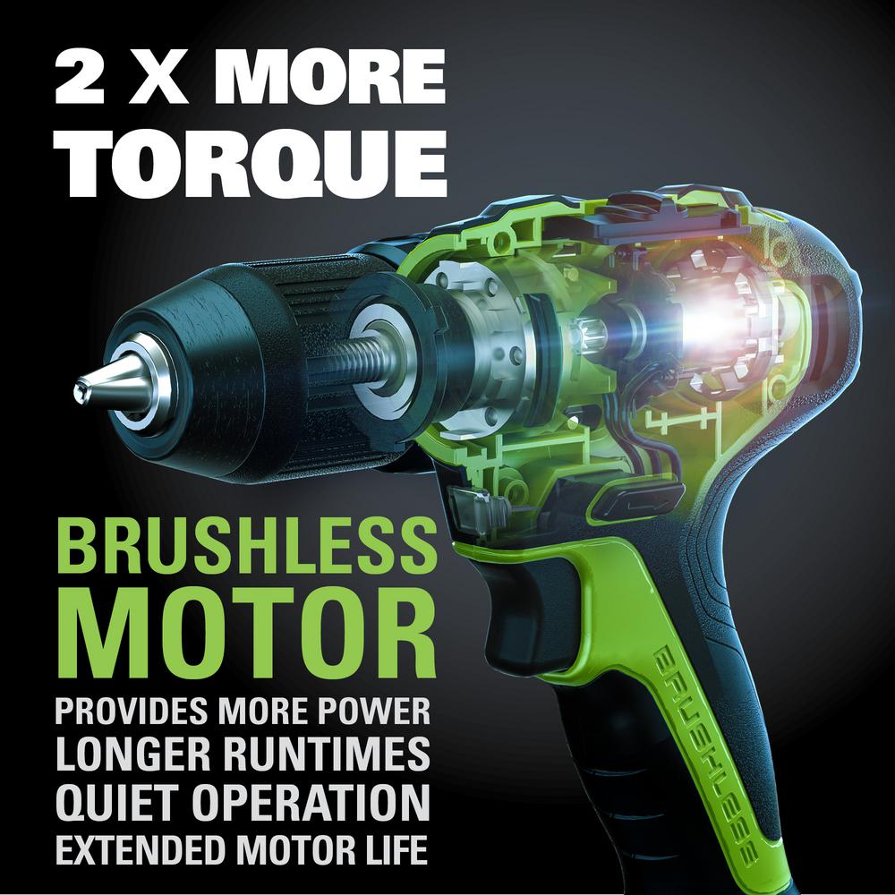 24-Volt Cordless Battery Brushless Impact Driver, 2 Batteries and Charger Included ID24L1520 - Super Arbor