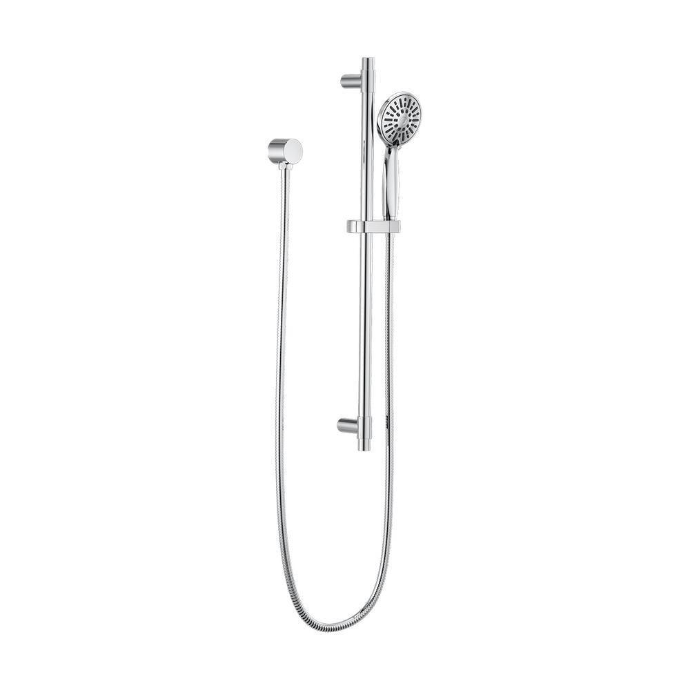 4-Spray 3.9 in. Single Wall Mount Handheld Shower Head in Stainless - Super Arbor