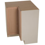 Easthaven Shaker Assembled 27.7 in. x 34.5 in. x 27.7 in. Frameless Lazy Susan Corner Base Cabinet in Unfinished Beech - Super Arbor