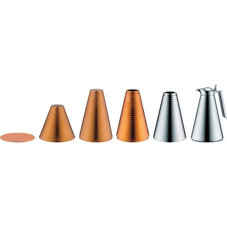 Glass Vacuum Copper Carafe in Chrome-Plated
