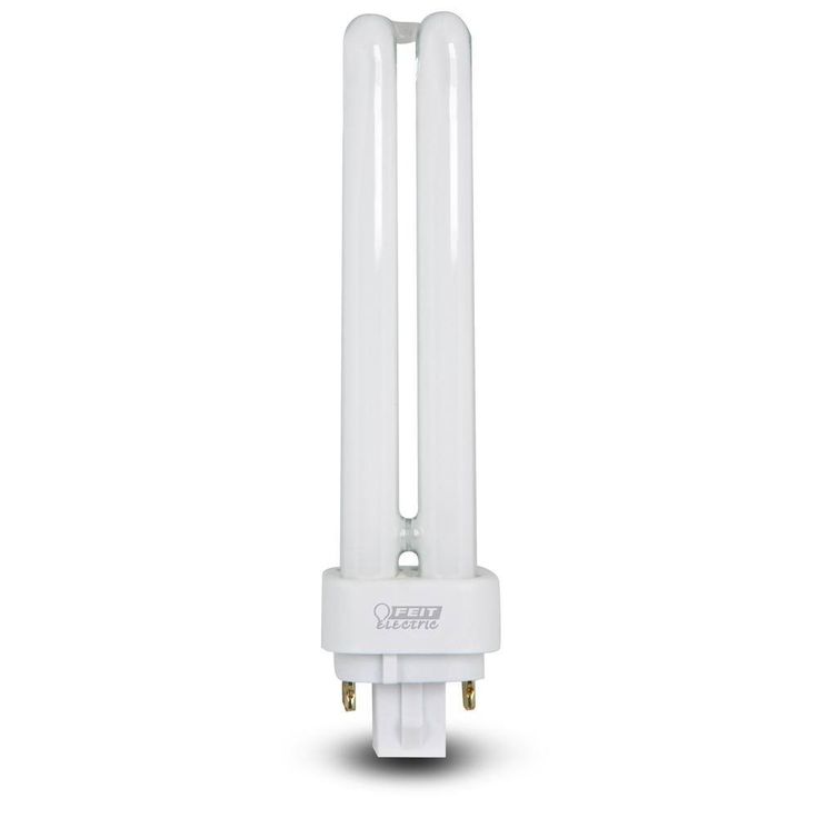 18W Equiv PL CFLNI Quad Tube 4-Pin Plug-in G24Q-2 Base Compact Fluorescent CFL Light Bulb, Soft White 2700K (6-Pack)