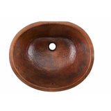 SINKOLOGY Freud 19 in. Undermount Solid Copper Bathroom Sink in Aged Copper