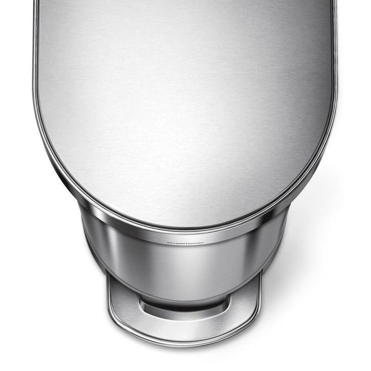 simplehuman 45-Liter Brushed Stainless Steel Steel Trash Can with Lid