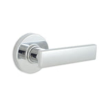 Westwood Satin Nickel Hall and Closet Door Lever with Round Rose (4-Pack)
