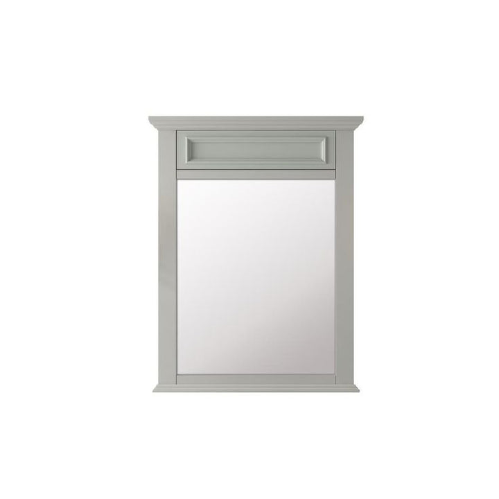 28 in. W x 36 in. H Framed Rectangular Beveled Edge Bathroom Vanity Mirror in Antique light cyan