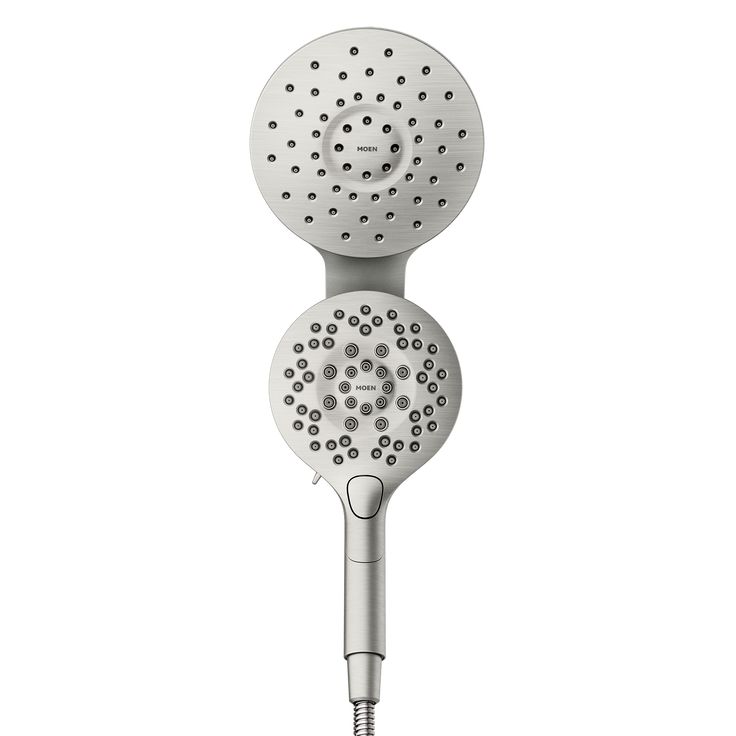 Aromatherapy 6-Spray Patterns 6.5 in. Tub Wall Mount Dual Shower Heads with INLY Capsules in Spot Resist Brushed Nickel