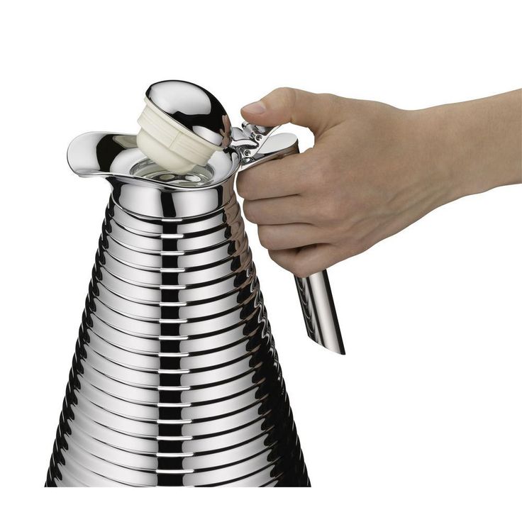 Glass Vacuum Copper Carafe in Chrome-Plated