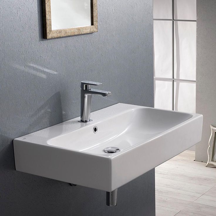 Nameeks Pinto Wall Mounted Bathroom Sink in White