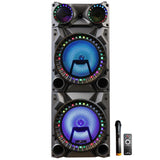12 in. Rechargeable Double Subwoofer Portable Bluetooth Party Speaker - Super Arbor