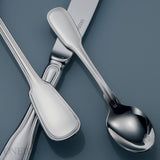Saumur Stainless Steel Silverplated Oval Bowl Soup/Dessert Spoons (Set of 12)