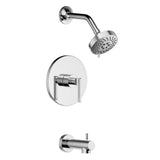 Saint-Lazare Single-Handle 4-Spray Settings Tub and Shower Faucet Set in Chrome with Pressure Balance Valve - Super Arbor