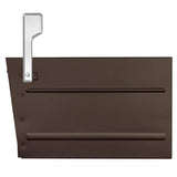 Oasis Eclipse Rubbed Bronze Post Mount Locking Parcel Mailbox with Silver Flag - Super Arbor