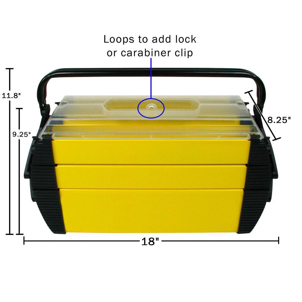 18 in. Deluxe Steel and Plastic Tool Box - Super Arbor