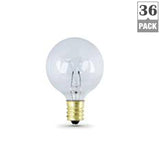 Feit Electric 7-Watt Soft White G16.5 Incandescent Light Bulb (36-Pack)