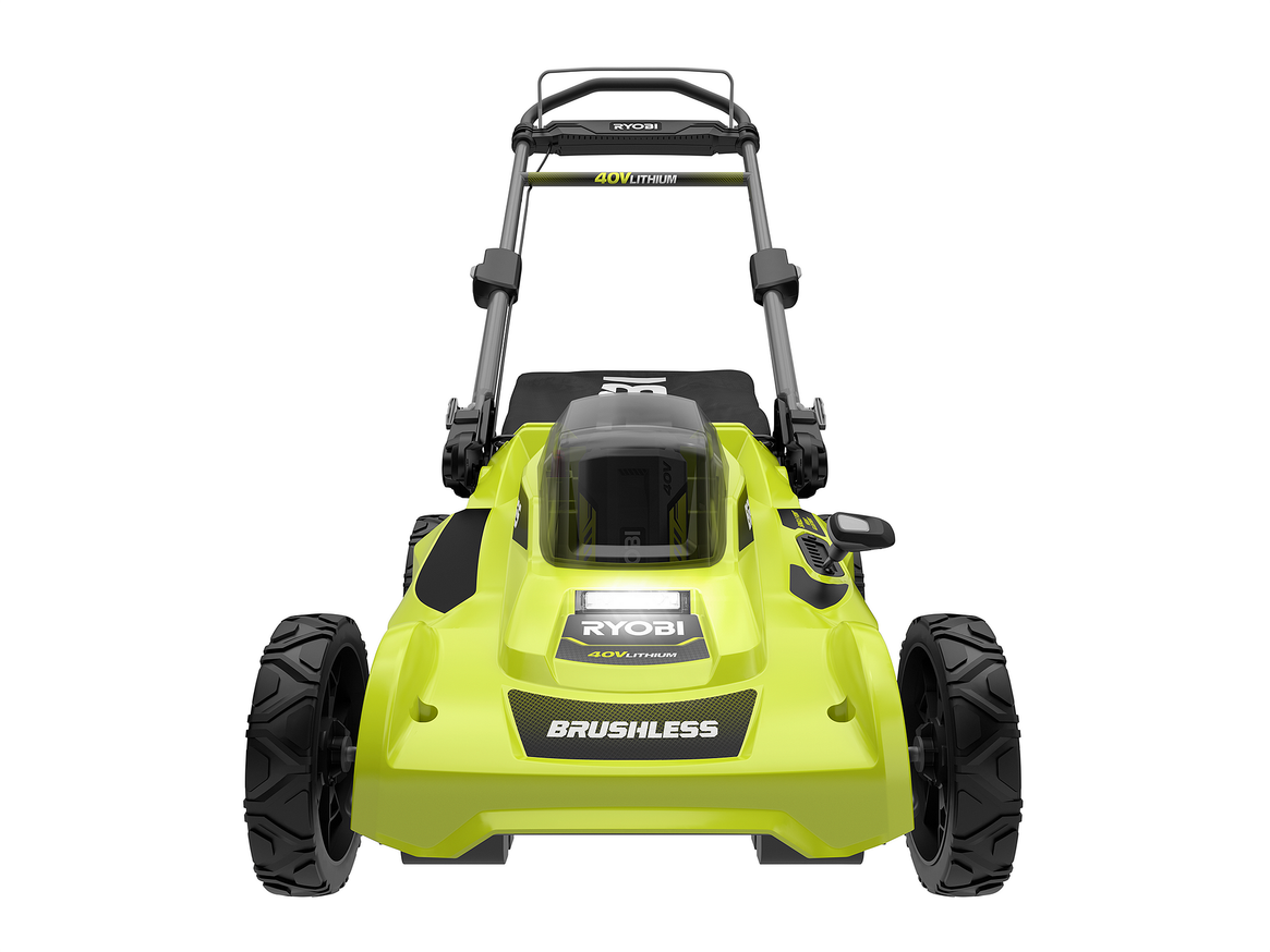 RYOBI 20 in. 40-Volt Brushless Lithium-Ion Cordless Walk-Behind Push Lawn Mower, 6.0Ah Battery & Charger Included