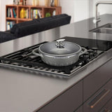 11 in. Artmartin Sauce Pan and Glass Lid Non-Stick Ceramic Coated Pot, Induction Bottom