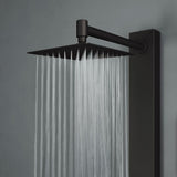 Orchid 39.375 in. 2-Jet High Pressure Shower System with Fixed Rainhead and Handheld Dual Shower in Matte Black - Super Arbor