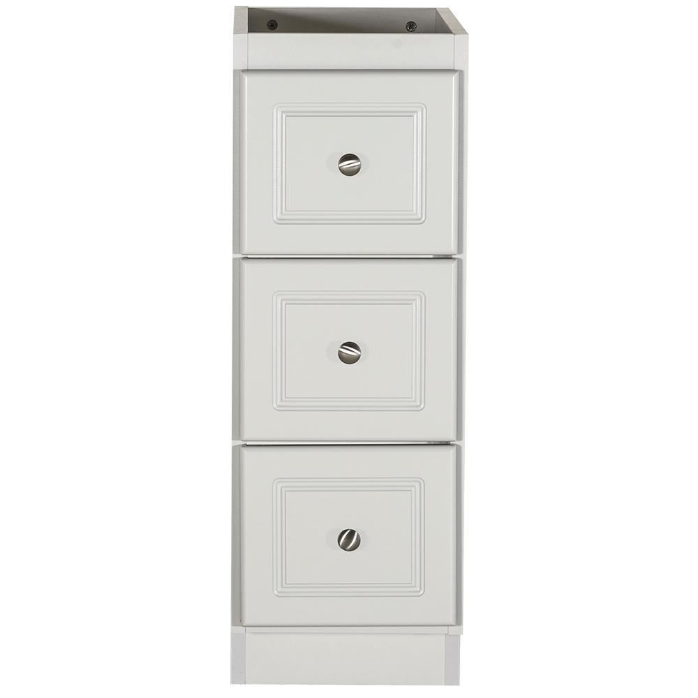 Ultraline 60 in. W x 21 in. D x 34.5 in. H Vanity for Center Basin Cabinet Only in Satin White - Super Arbor