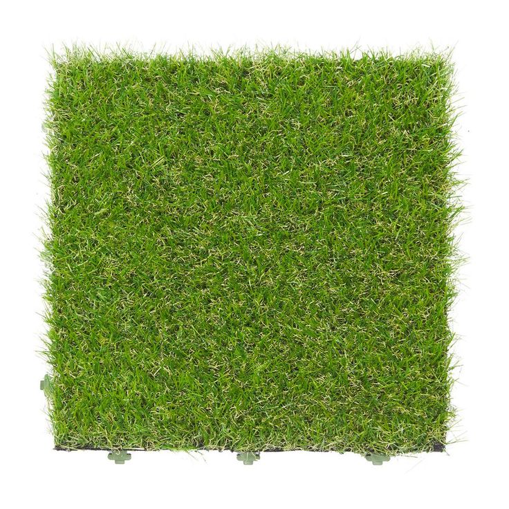 Ottomanson Ottomanson Evergreen Artificial Turf Interlocking Grass Tiles, 12