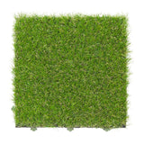 Ottomanson Ottomanson Evergreen Artificial Turf Interlocking Grass Tiles, 12