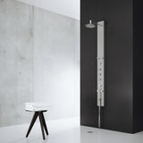 Dilana 66.875 in. 6-Jet High Pressure Shower Panel System with Adjustable Handheld Dual Shower in Stainless Steel