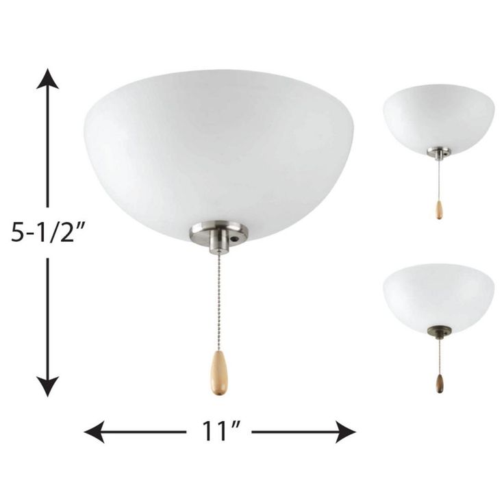 Bravo Collection 2-Light Unfinished Ceiling Fan Light Kit