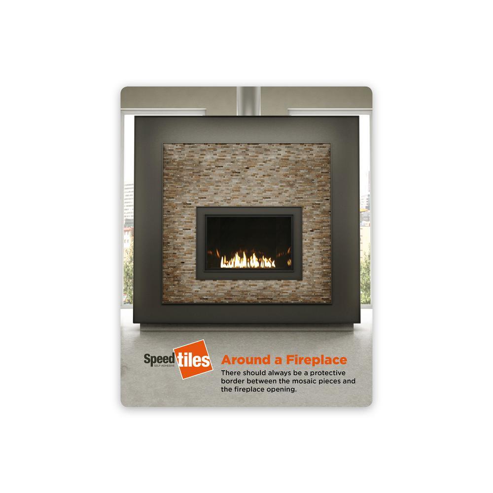 Inoxia SpeedTiles Bengal Brown 11.77 in. x 11.57 in. x 8 mm Stone Self-Adhesive Wall Mosaic Tile (11.4 sq. ft. / case) - Super Arbor