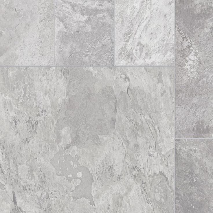 TrafficMASTER Quarry Stone Slate Grey Residential Vinyl Sheet, Sold by 13.2 ft. Wide x Custom Length