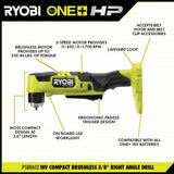 ONE+ HP 18V Brushless Cordless Compact 1/4 in. Impact Driver and 3/8 in. Right Angle Drill with (2) Batteries, Charger
