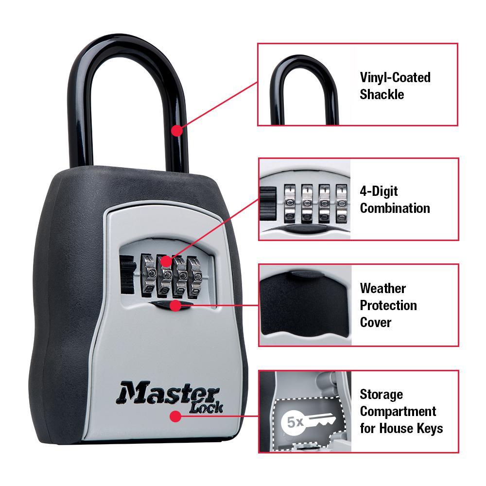 3-1/4 in. W Set Your Own Combination Portable Lock Box - Super Arbor