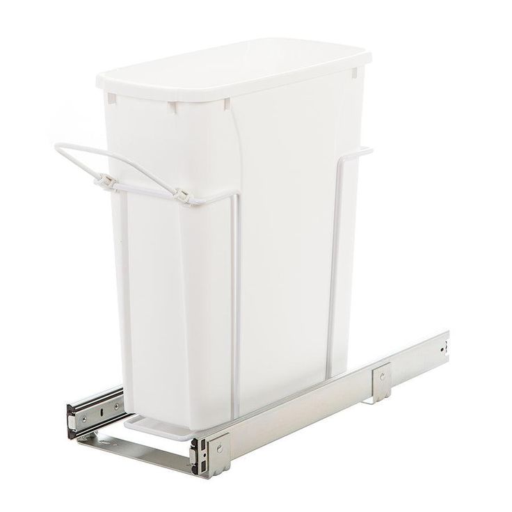 Knape & Vogt 20-Quart Plastic Pull Out Trash Can