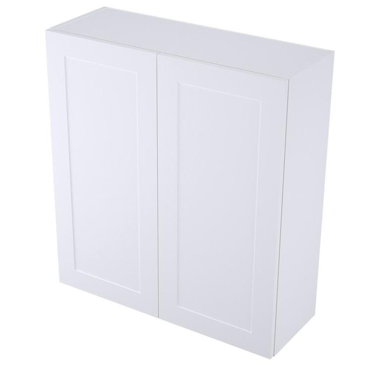 Threespine Ready to Assemble 33 in. x 36 in. x 12 in. Stock Wall Kitchen Cabinet in Shaker White Wood