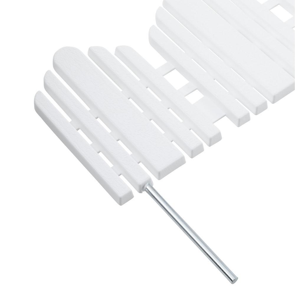 22 in. x 10 in. Plastic Adirondack Decorative Border Lawn Edging - Super Arbor