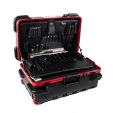14 in. Slim Line Military-Style Wheeled Tool Case in Black - Super Arbor