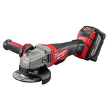 M18 FUEL 18-Volt Lithium-Ion Brushless Cordless 4-1/2 in./5 in. Grinder, Slide Switch Lock-On Kit W/(2) 9.0Ah Batteries
