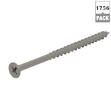 #8 x 3 in. Philips Bugle-Head Coarse Thread Sharp Point Polymer Coated Exterior Screws (25 lbs./Pack)