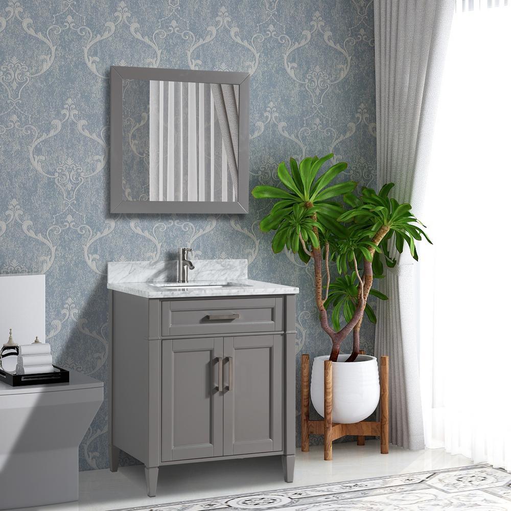 Savona 72 in. W x 22 in. D x 36 in. H Bath Vanity in Espresso with Vanity Top in White with White Basin and Mirror - Super Arbor
