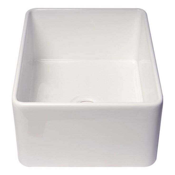 Fireclay 24 in. Single Bowl Farmhouse Kitchen Sink in White