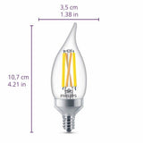 Philips 75-Watt Equivalent BA11 Dimmable Edison Glass LED Candle Light Bulb Bent Tip Candelabra Base Daylight (5000K) (3-Pack)