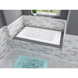 EverClean 60 in. x 32 in. Reversible Drain Whirlpool Tub in White - Super Arbor