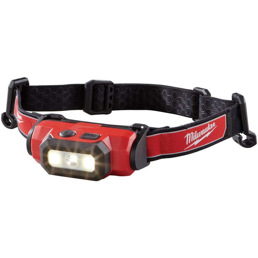 475 Lumens LED Rechargeable Hard Hat Headlamp w/BOLT White Type 1 Class C Full Brim Vented Hard Hat - Super Arbor