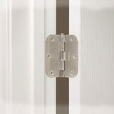 3-1/2 in. x 5/8 in. Radius Satin Nickel Smooth Action Door Hinge