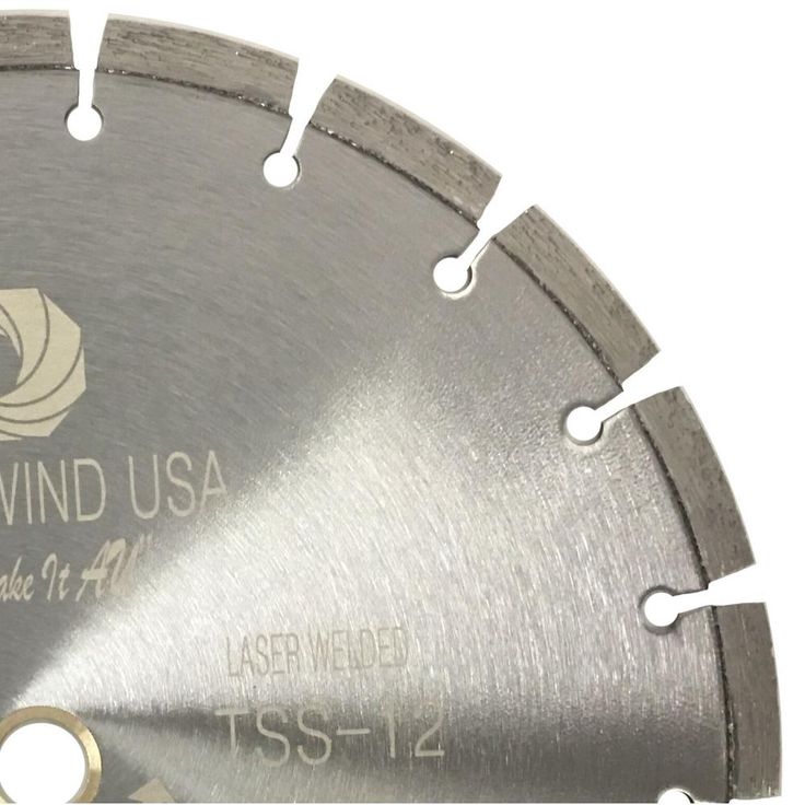 Whirlwind USA 12 in. 20-Teeth Segmented Laser Welded Diamond Blade for Dry or Wet Cutting Concrete, Stone, Brick and Masonry
