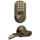 Oil Rubbed Bronze Keyless Entry Deadbolt and Lever Handle Door Lock with Electronic Digital Keypad - Super Arbor