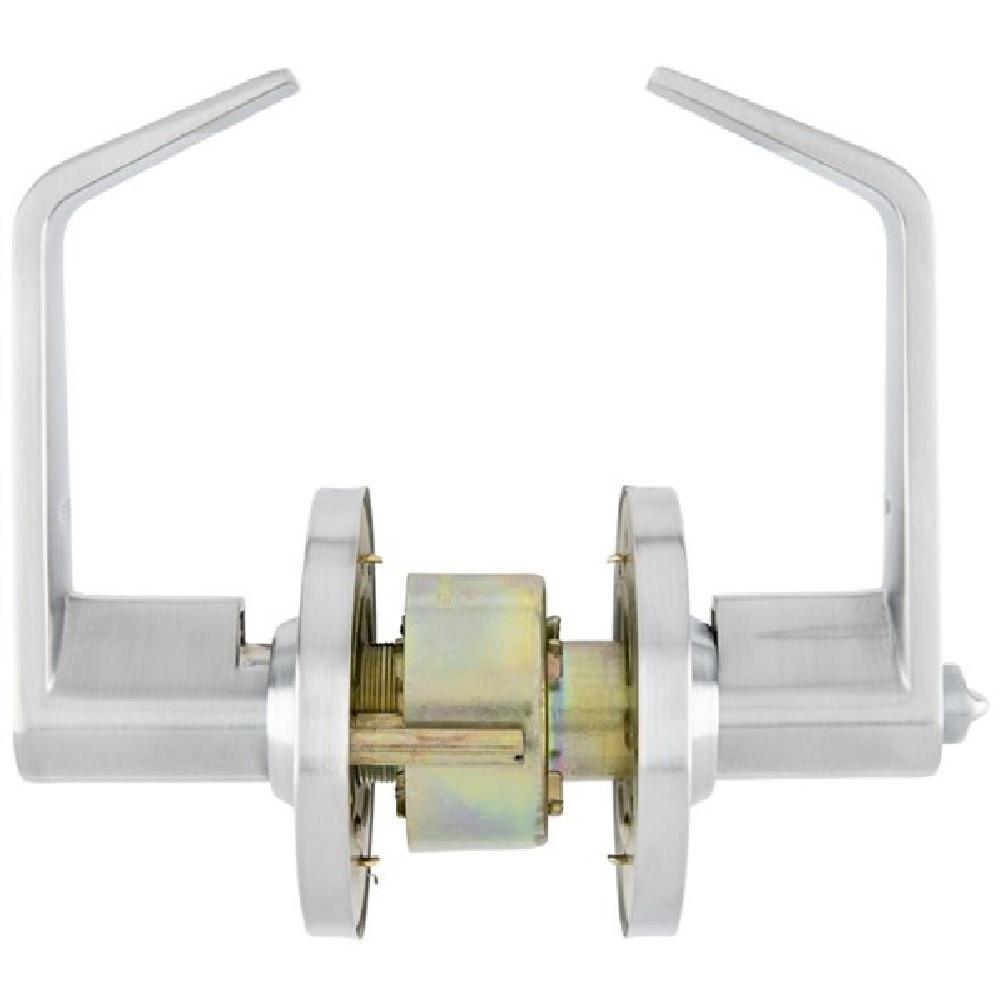 Commercial 2-3/4 in. Satin Chrome Heavy Duty Keyed Entry Door Lever - Super Arbor